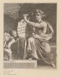 Apollo and an Amor (Title Page for: Vincent de Voiture, Les Oeuvres de Vincent de Voiture, 1650)