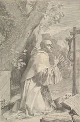 St. Bernard Kneeling Before a Crucifix