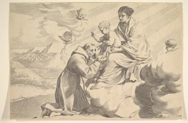 St. Francis of Assisi Adoring the Christ Child on the Virgin