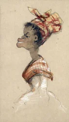 Black Woman Wearing a Headscarf, 1857