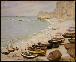 Boats on the Beach at Étretat, 1883