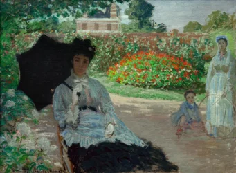 Camille in the Garden, with Jean and His Nanny