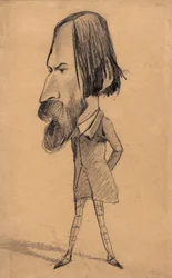 Caricature of Auguste Vacquerie, c.1859
