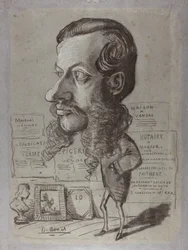 Caricature of Léon Manchon, c.1858