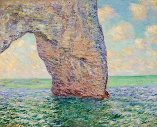 The cliff at Etretat (La Manneporte) - Painting by Claude Monet (1840-1926)
