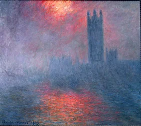 London, Parliament, Sunshine in the Fog