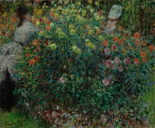 Two Women among the Flowers
