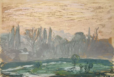 Winter Landscape with Evening Sky