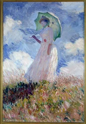 Woman with Parasol Turned to the Left