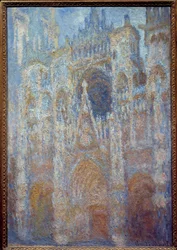 The Portal of Rouen Cathedral, morning sunlight, harmony in blue (1893)