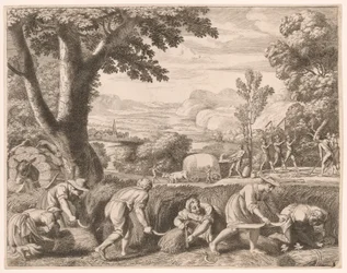 The Harvest, Plate 8 from Pastorales