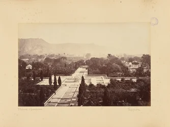 Jaipur; View of the Palace Gardens and Fort, from the Palace
