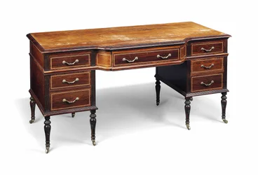 Late Victorian ormolu-mounted rosewood desk, late 19th century