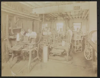 Dressler & Co. Motion Picture Laboratory with Men Working, New York