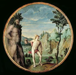 Perseus Turning Atlas to Stone