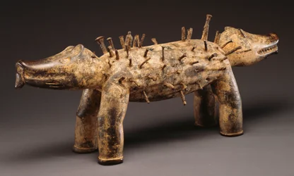 A Kongo power dog figure