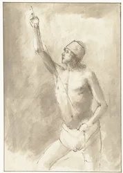 Nude Study of Boy with Rope