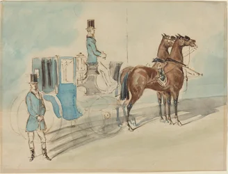 Carriage with Driver and Groom: Spring
