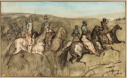 Cavalry Exercise in a Meadow