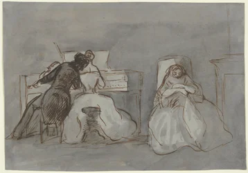 Student and Music Teacher