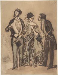 Two Gentlemen and a Lady