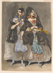 Two Spanish Women Promenading