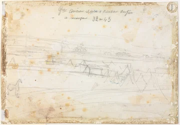 War Encampment Scene verso