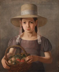 Girl with Fruit in a Basket