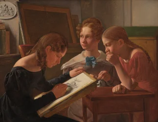 Three Young Girls. The Artist