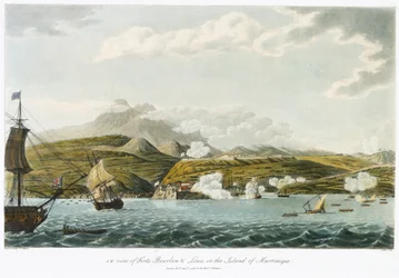 Southwest View of Fort Bourbon and Fort Louis, in Martinique, February 5 - March 22