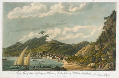View of the bay and the city of Saint Pierre (Martinique)
