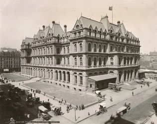 View of Post Office and Custom House at Clark Street and Jackson Blvd., Chicago, 1889