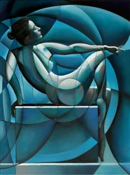 Abstract Blue Woman