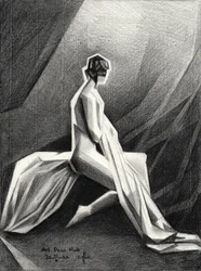 Draped Art Deco Figure