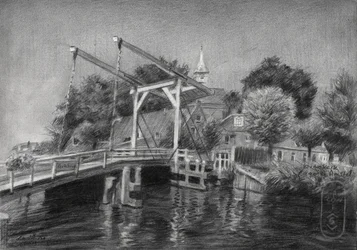Dutch Canal Bridge Sketch