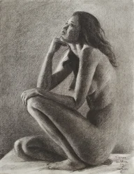 Pensive Nude Woman