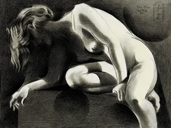 Pensive Nude in Shadow