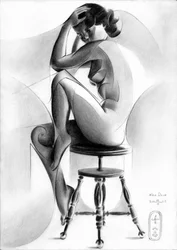 Pensive Seated Nude