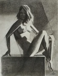 Seated Geometric Nude