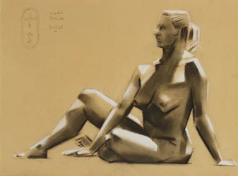 Seated Nude Charcoal Study