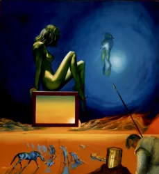 Surreal Green Woman Dream