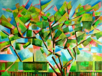 Vibrant Abstract Tree