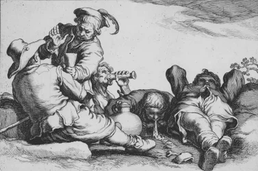 Peasants Drinking, from the series Sixteen Peasant Subjects