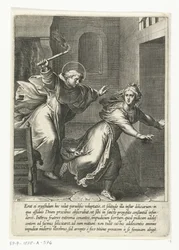 Thomas Drives Away the Temptation (The Life of Saint Thomas Aquinas)
