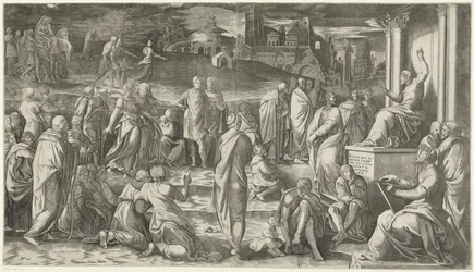 Christ Preaching to the People