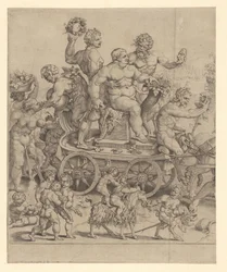 Triumph of Bacchus, Left Plate