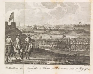 French troops leave Landrecy, 1794