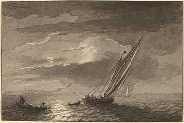 Seascape with Full Moon, 1779, published 1781