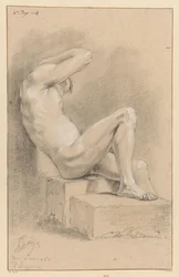 Seated Male Nude, Seen from the Side (3rd Prize 1767)