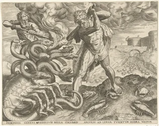 Hercules Overcomes the Hydra of Lerna